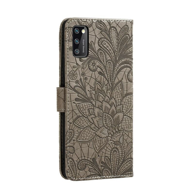 Folio Cover Samsung Galaxy A41 Cinturino Fiori Tribali