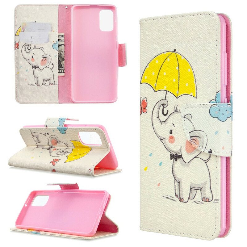 Folio Cover Samsung Galaxy A41 Cucciolo Di Elefante