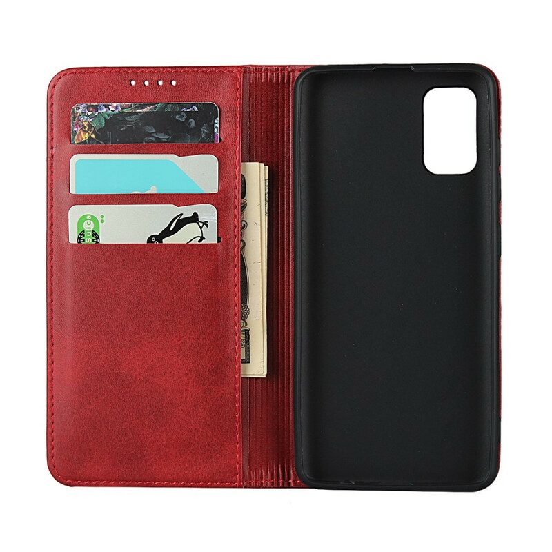 Folio Cover Samsung Galaxy A41 Custodia in pelle Stile Pelle Sobrietà