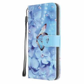 Folio Cover Samsung Galaxy A41 Farfalle Di Diamanti Strappy