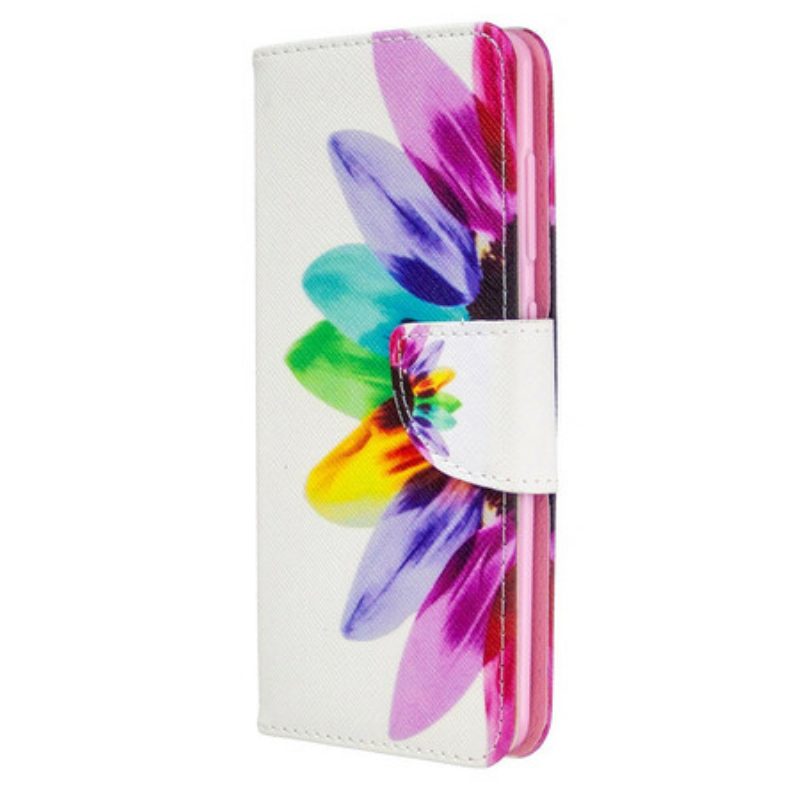 Folio Cover Samsung Galaxy A41 Fiore Dell'acquerello