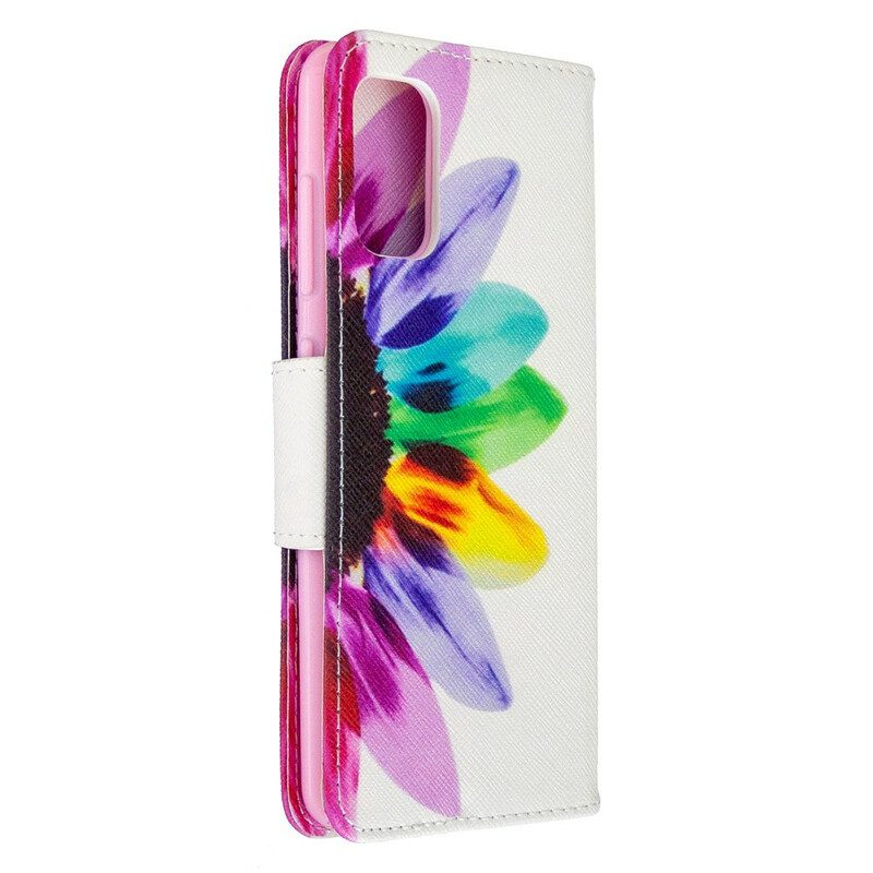 Folio Cover Samsung Galaxy A41 Fiore Dell'acquerello