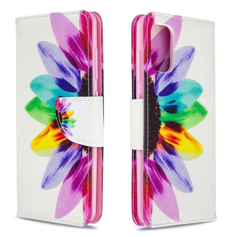 Folio Cover Samsung Galaxy A41 Fiore Dell'acquerello