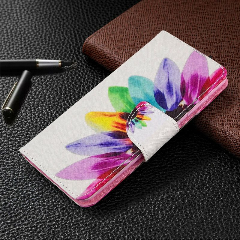 Folio Cover Samsung Galaxy A41 Fiore Dell'acquerello