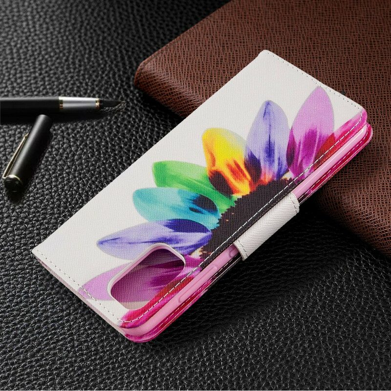 Folio Cover Samsung Galaxy A41 Fiore Dell'acquerello