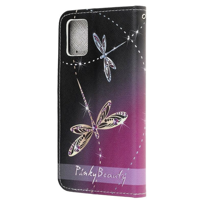 Folio Cover Samsung Galaxy A41 Libellule Strappy