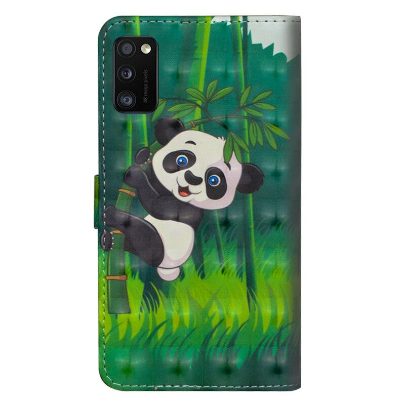 Folio Cover Samsung Galaxy A41 Panda E Bambù