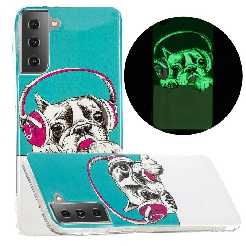 Cover Samsung Galaxy S21 5G Cane Fluorescente