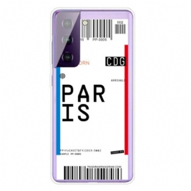 Cover Samsung Galaxy S21 5G Carta D'imbarco Per Parigi