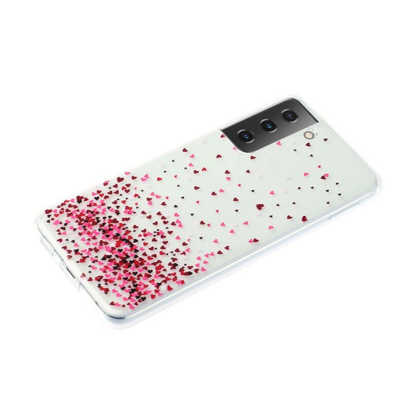 Cover Samsung Galaxy S21 5G Cuori Multipli Senza Soluzione Di Continuità