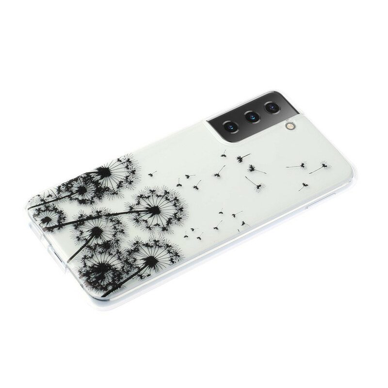 Cover Samsung Galaxy S21 5G Denti Di Leone Neri Senza Cuciture