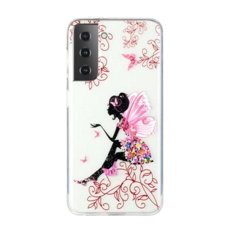 Cover Samsung Galaxy S21 5G Fata Dei Fiori Trasparente