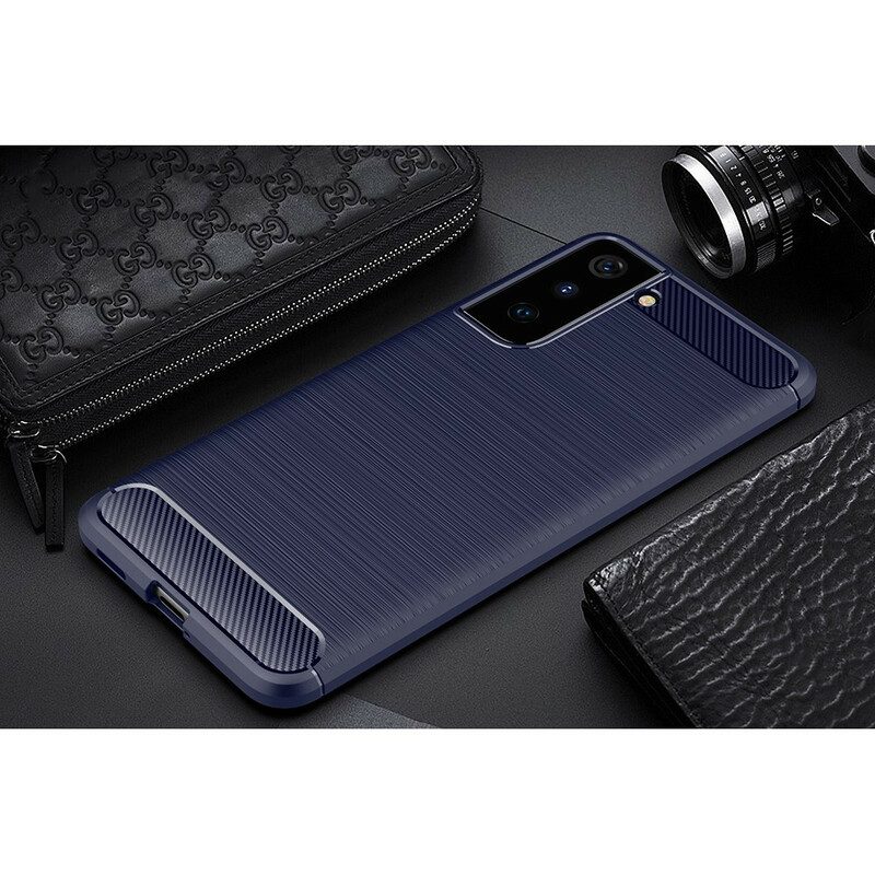 Cover Samsung Galaxy S21 5G Fibra Di Carbonio Spazzolata