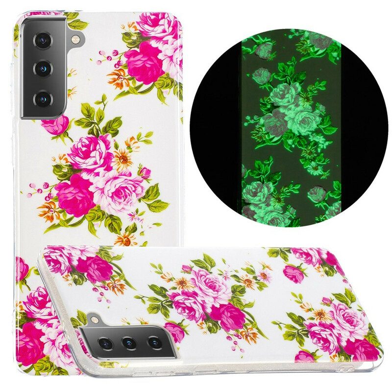 Cover Samsung Galaxy S21 5G Fiori Liberty Fluorescenti