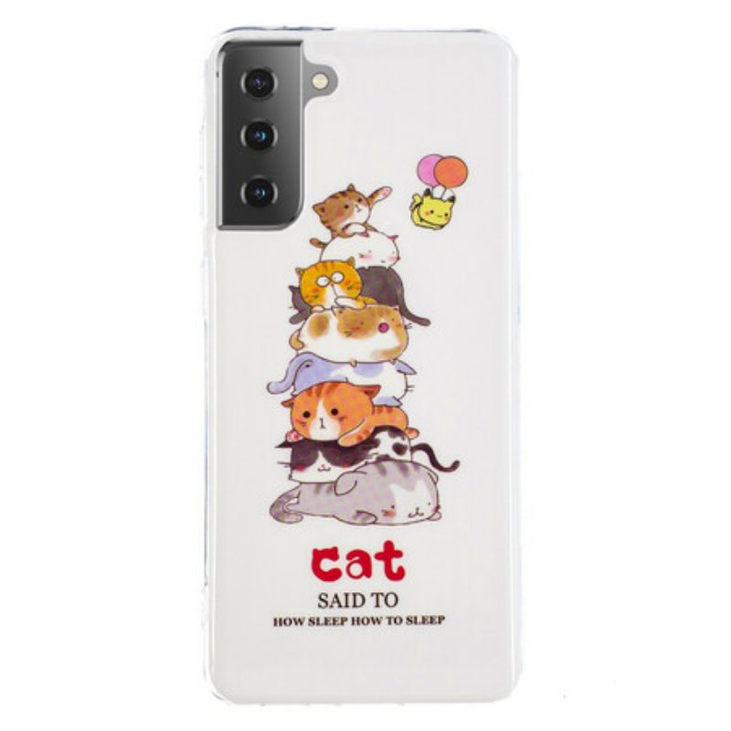 Cover Samsung Galaxy S21 5G Gatti Fluorescenti