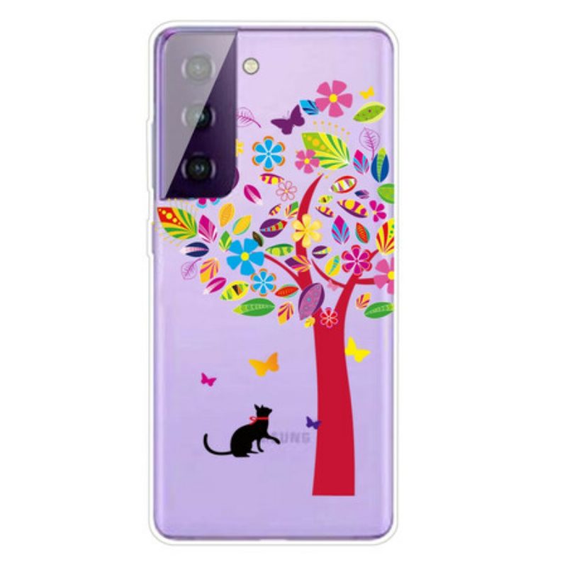 Cover Samsung Galaxy S21 5G Gatto Sotto L'albero