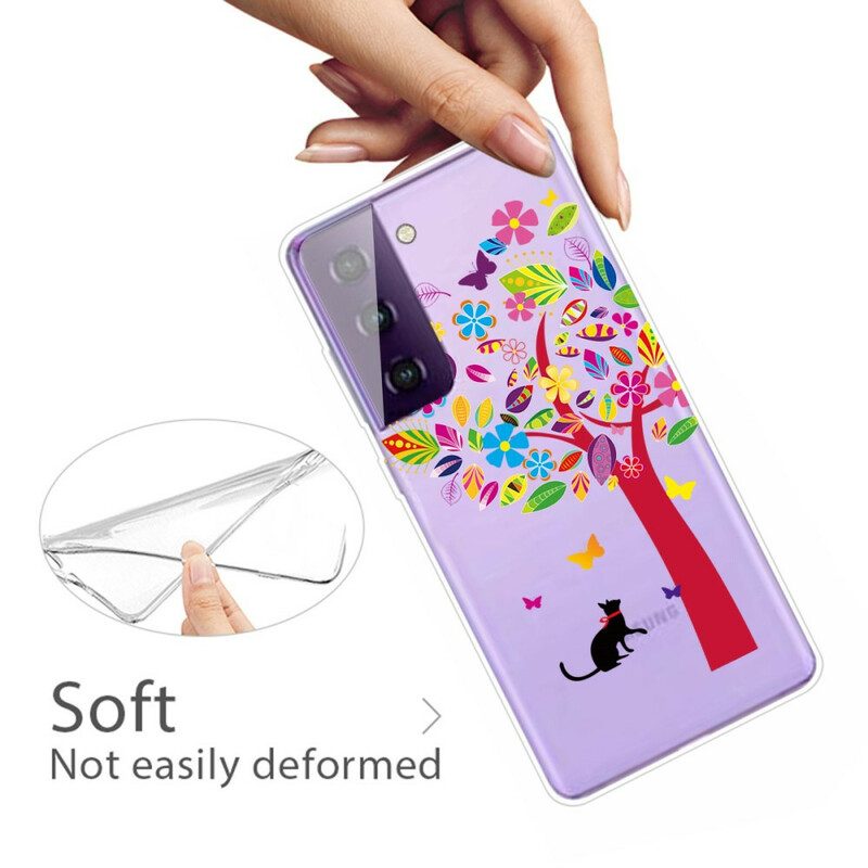 Cover Samsung Galaxy S21 5G Gatto Sotto L'albero