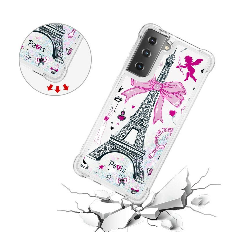 Cover Samsung Galaxy S21 5G Le Paillettes Della Torre Eiffel