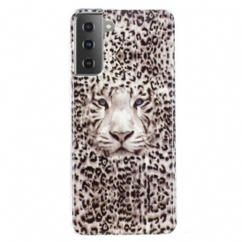 Cover Samsung Galaxy S21 5G Leopardo Fluorescente