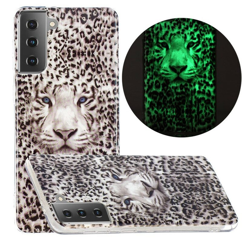 Cover Samsung Galaxy S21 5G Leopardo Fluorescente