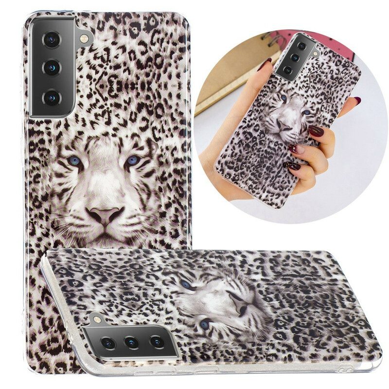 Cover Samsung Galaxy S21 5G Leopardo Fluorescente