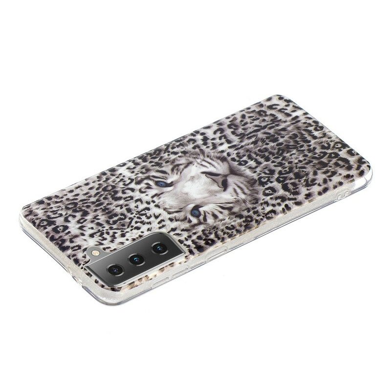 Cover Samsung Galaxy S21 5G Leopardo Fluorescente