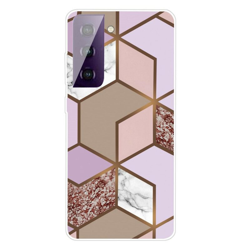 Cover Samsung Galaxy S21 5G Marmo Geometrico