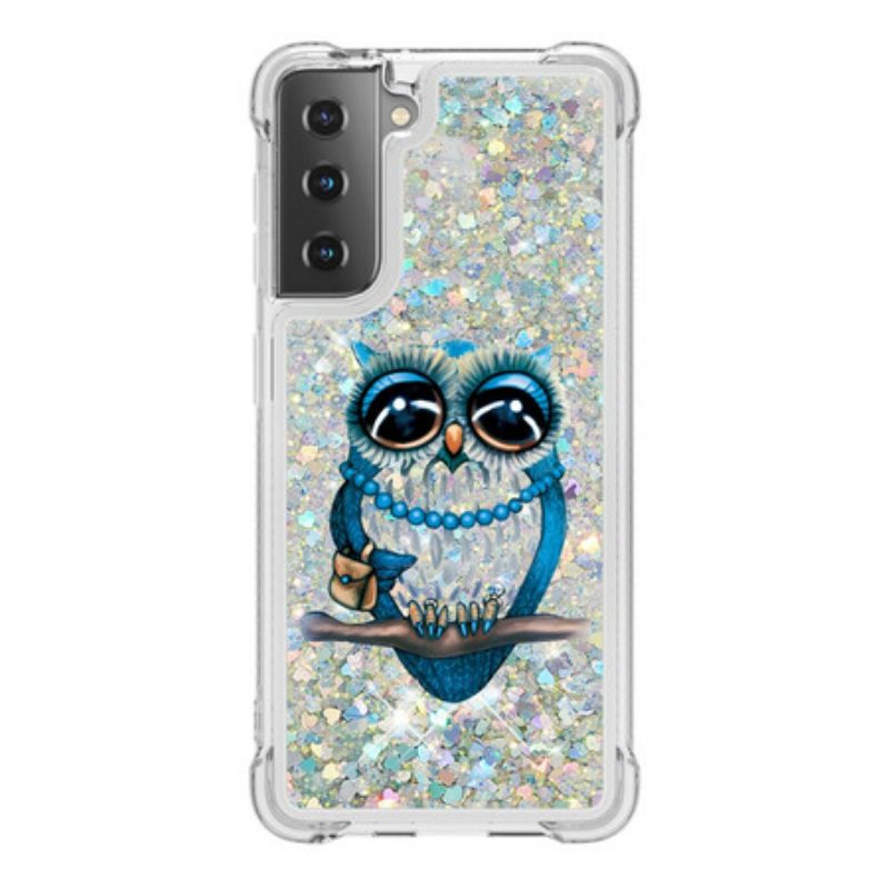 Cover Samsung Galaxy S21 5G Miss Owl Paillettes