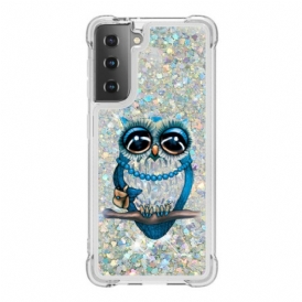 Cover Samsung Galaxy S21 5G Miss Owl Paillettes