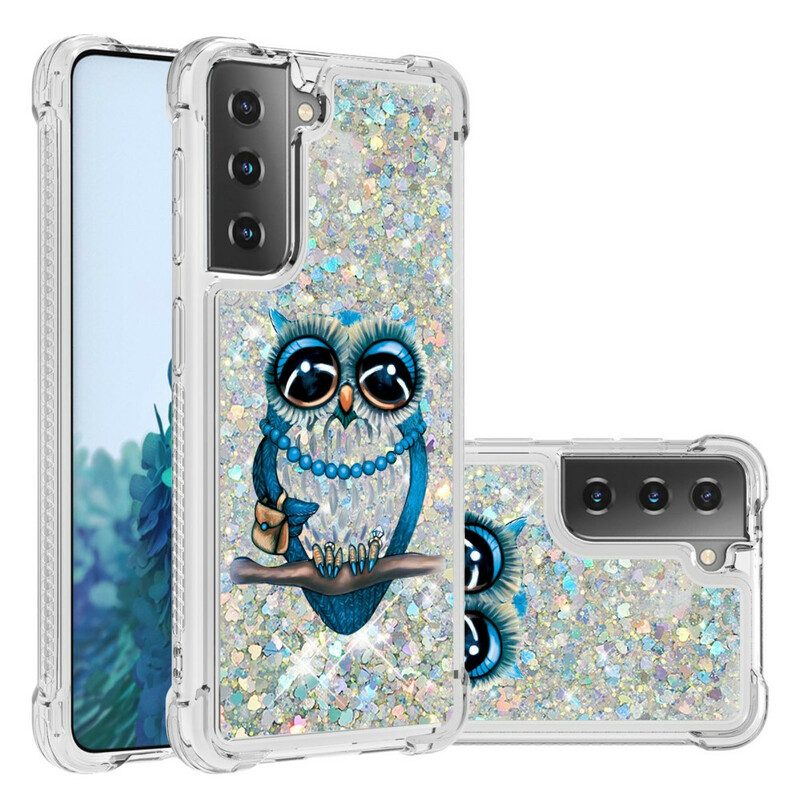 Cover Samsung Galaxy S21 5G Miss Owl Paillettes