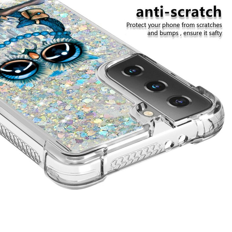 Cover Samsung Galaxy S21 5G Miss Owl Paillettes