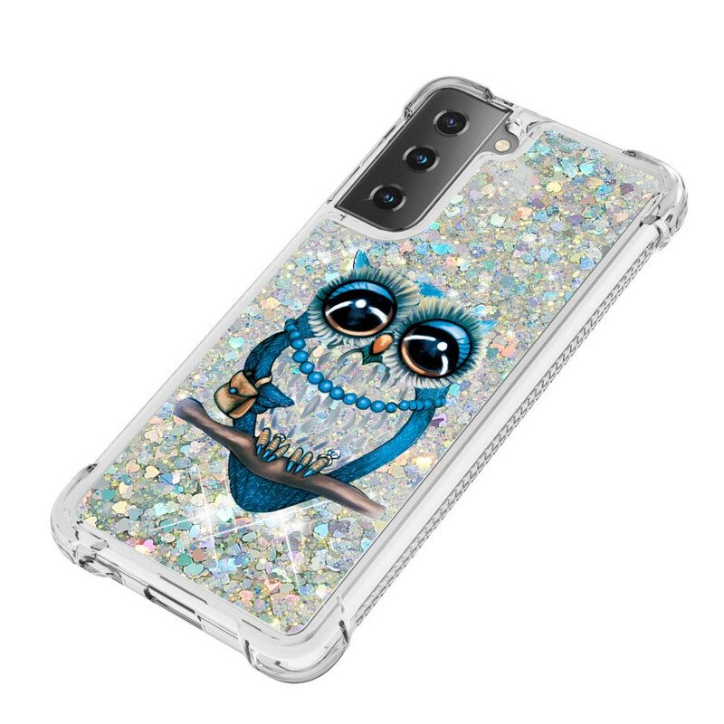 Cover Samsung Galaxy S21 5G Miss Owl Paillettes