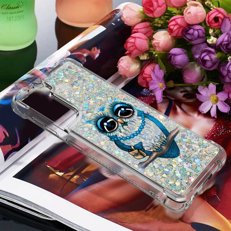 Cover Samsung Galaxy S21 5G Miss Owl Paillettes