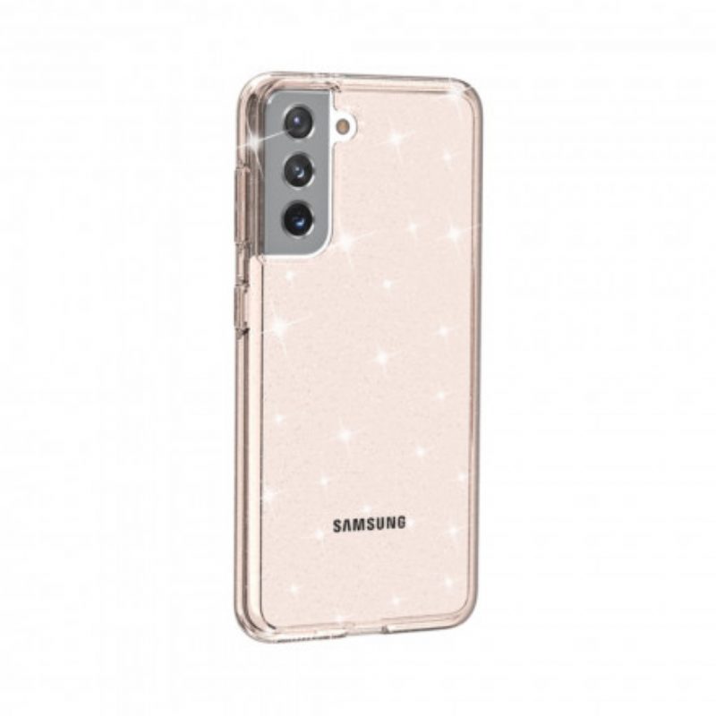 Cover Samsung Galaxy S21 5G Paillettes Trasparenti