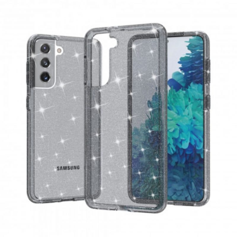 Cover Samsung Galaxy S21 5G Paillettes Trasparenti