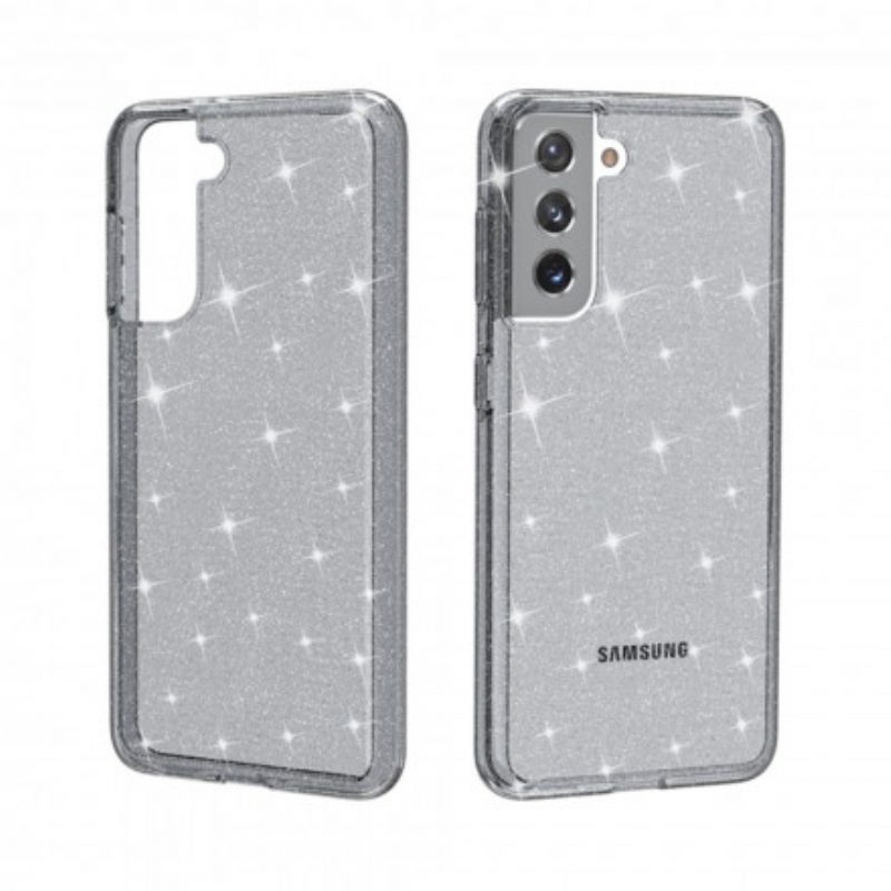 Cover Samsung Galaxy S21 5G Paillettes Trasparenti