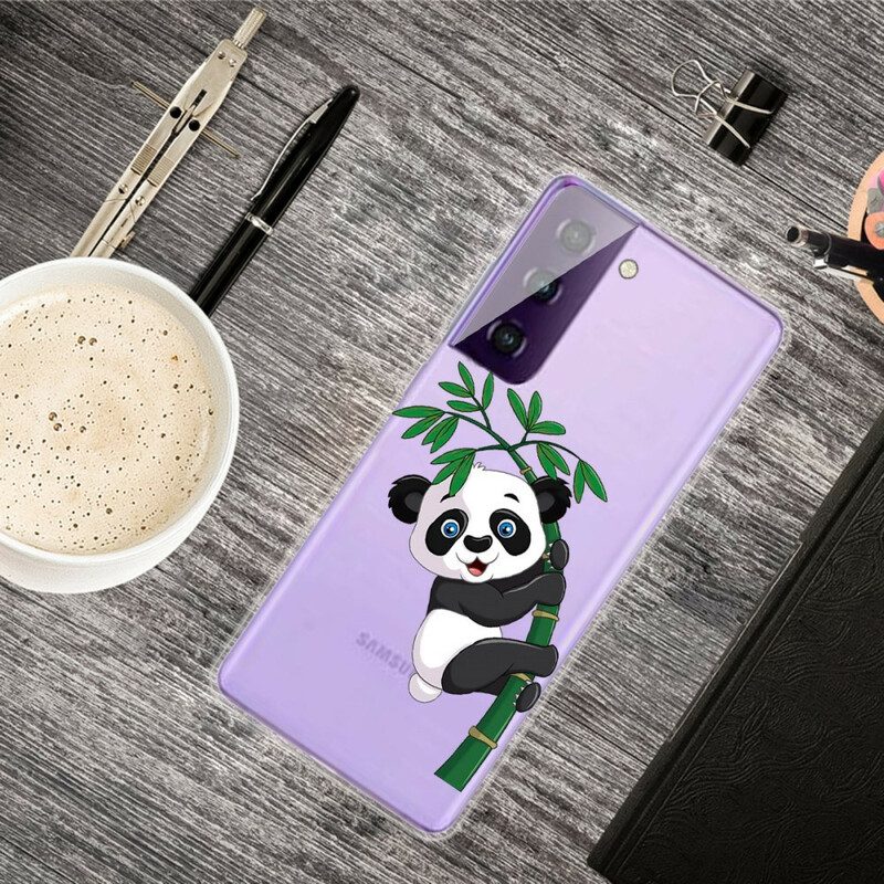 Cover Samsung Galaxy S21 5G Panda Su Bambù