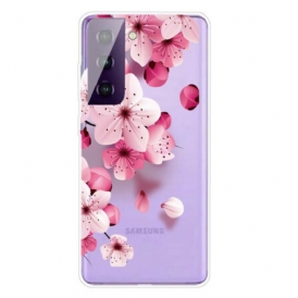 Cover Samsung Galaxy S21 5G Piccoli Fiori Rosa