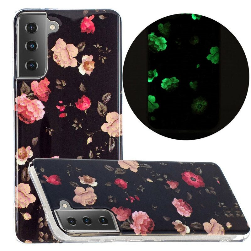 Cover Samsung Galaxy S21 5G Serie Floreale Fluorescente