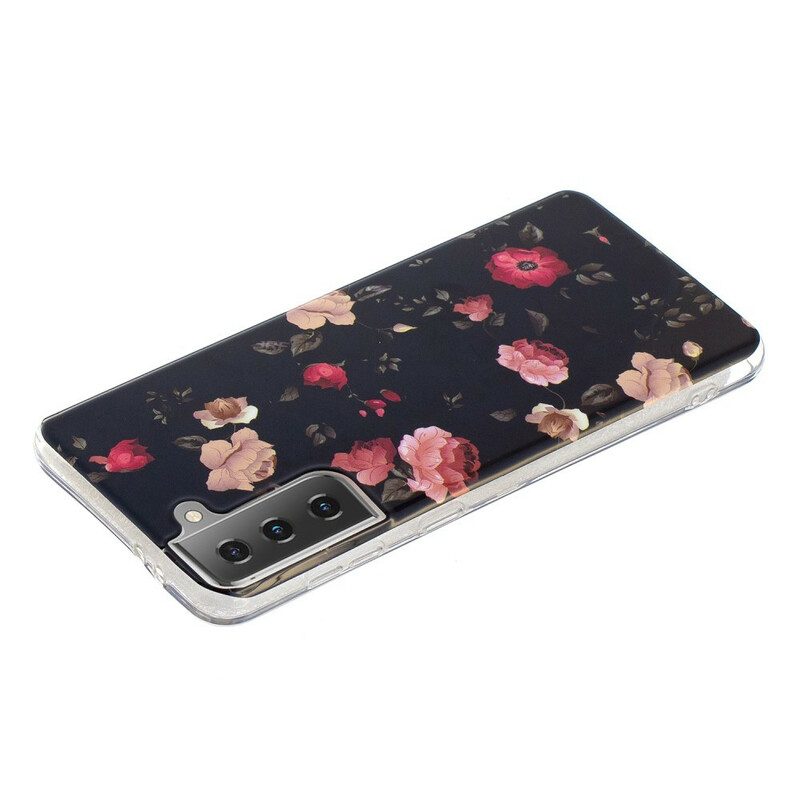 Cover Samsung Galaxy S21 5G Serie Floreale Fluorescente