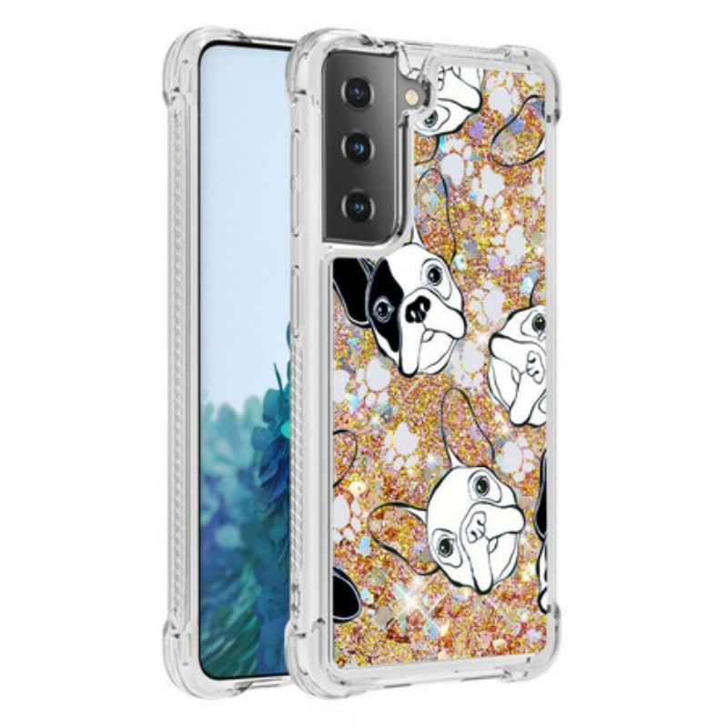 Cover Samsung Galaxy S21 5G Signor Cane Paillettes