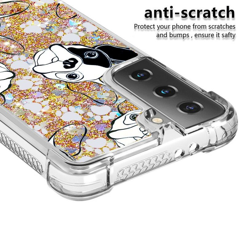 Cover Samsung Galaxy S21 5G Signor Cane Paillettes