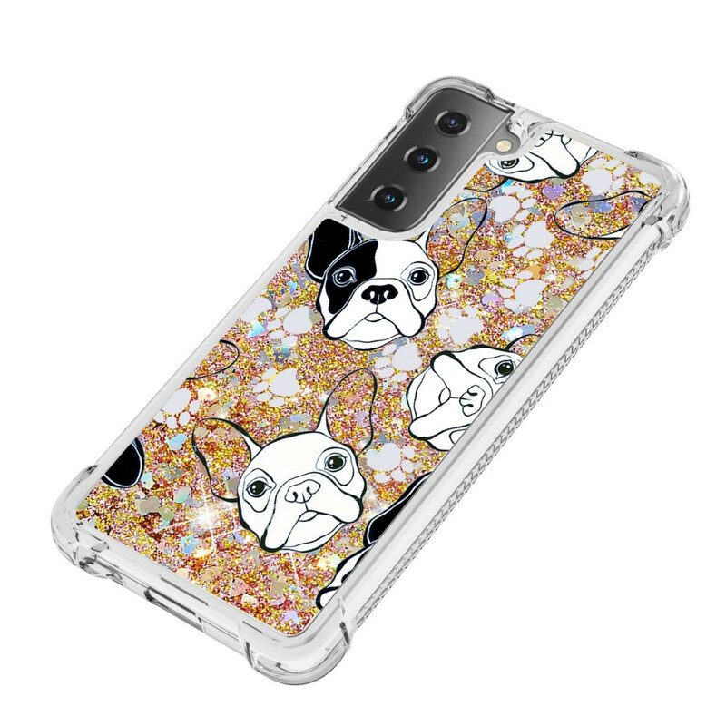 Cover Samsung Galaxy S21 5G Signor Cane Paillettes