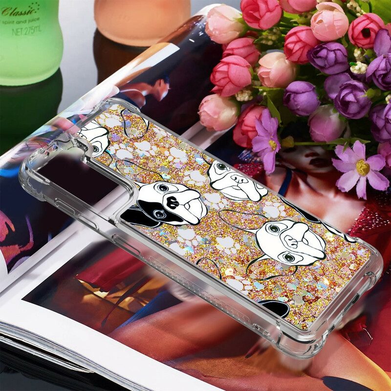 Cover Samsung Galaxy S21 5G Signor Cane Paillettes