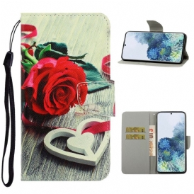 Custodia A Portafoglio Samsung Galaxy S21 5G Fiori Strappy Colorati