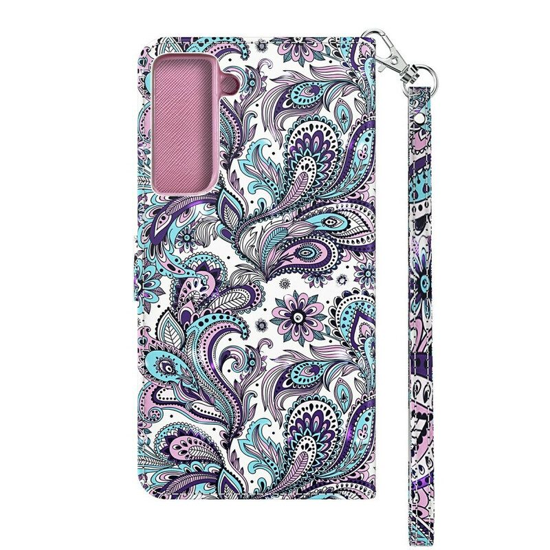 Custodia A Portafoglio Samsung Galaxy S21 5G Pizzo Elegante