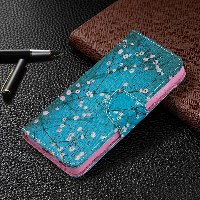 Custodia in pelle Samsung Galaxy S21 5G Albero In Fiore