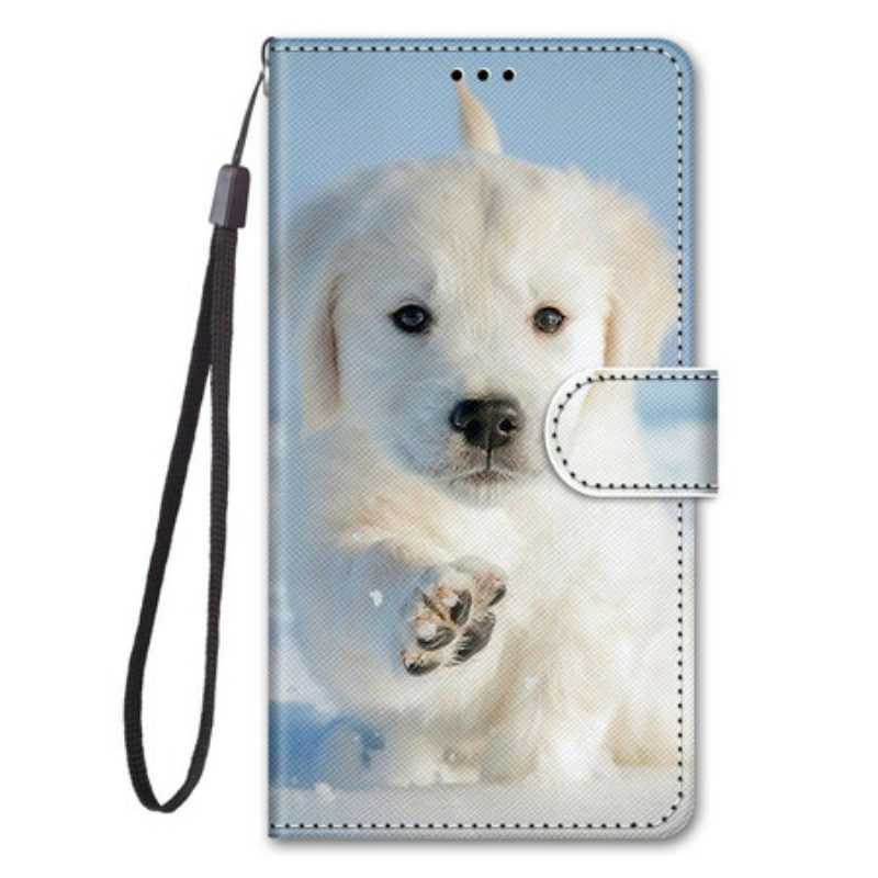 Custodia in pelle Samsung Galaxy S21 5G Cane Carino