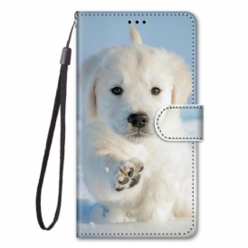 Custodia in pelle Samsung Galaxy S21 5G Cane Carino