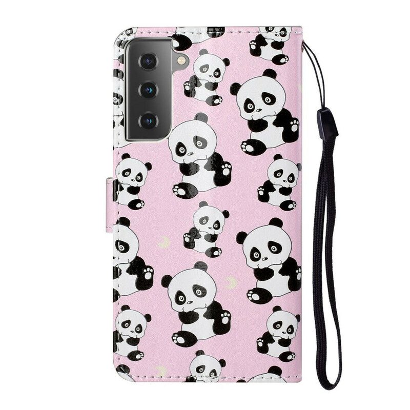 Custodia in pelle Samsung Galaxy S21 5G Che Panda